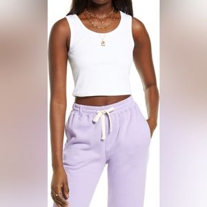 BP White Cropped Tank